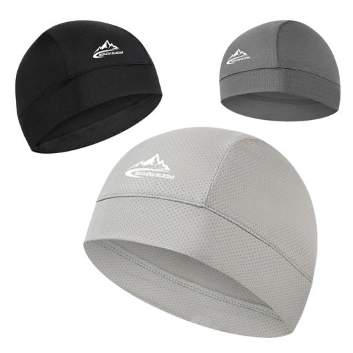 Ademende sportcap onder een helm die zweet afvoert Fiets- en hardloopcap Functionele lichte sneldrogende sportband
