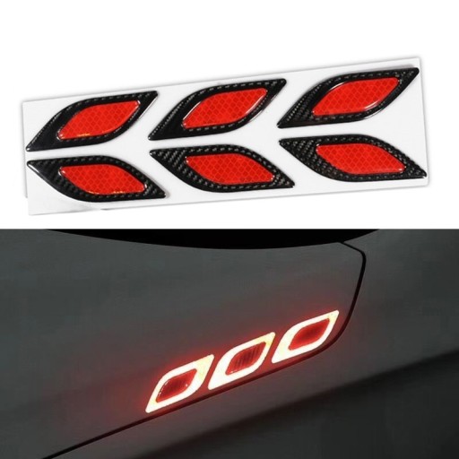 Adesivo riflettente per auto 6 pz
