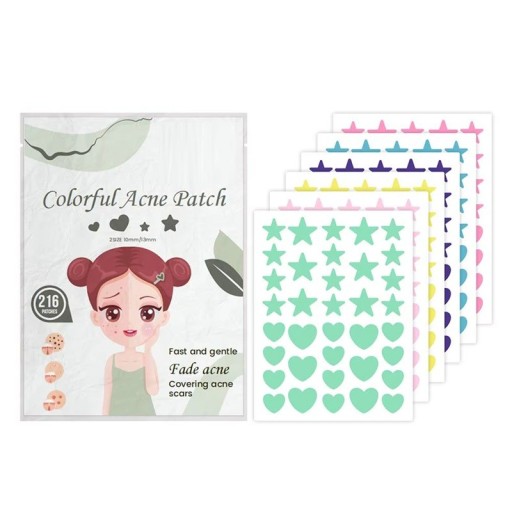 Adhesive Acne Patches 216 pcs (36 × 6) Waterproof Spot Concealer for 8–12 Hours Skin Care Face