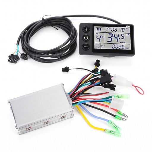 Αδιάβροχη οθόνη LCD S866 με ρυθμιστή για κινητήρα χωρίς βούρτσες 24–36 V Πλαστικό και μέταλλο Ταχύμετρο Μαύρο και ασημί Για ηλεκτρικό ποδήλατο