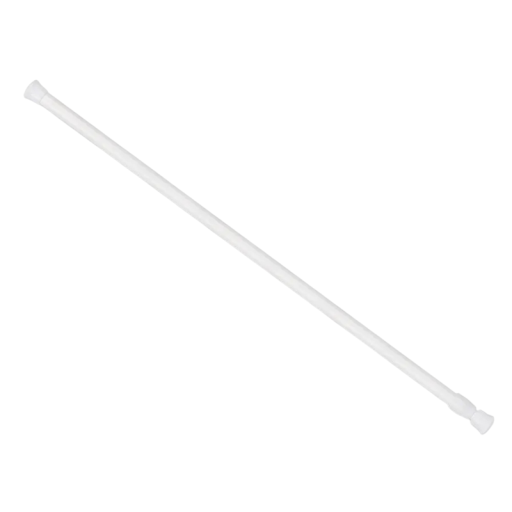 Adjustable Curtain Pole 55-90 cm Metal Plastic White Tension Rod for Hanging Curtains in Windows and Niches at Home