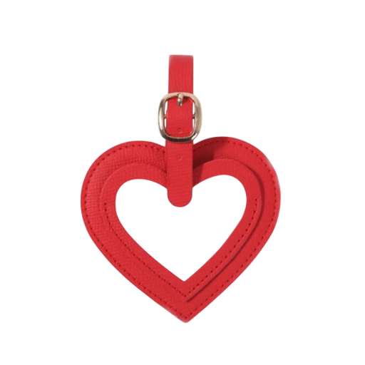 Adressanhänger für Reisetaschen Herzform PU Leder Identifikationsetikett für Koffer Reisetasche oder Rucksack