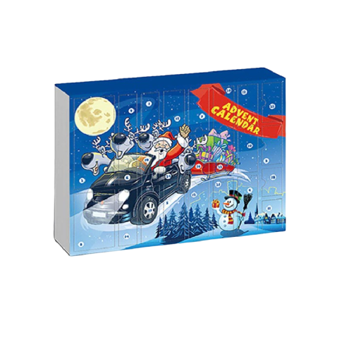 Adventskalender med små bilar