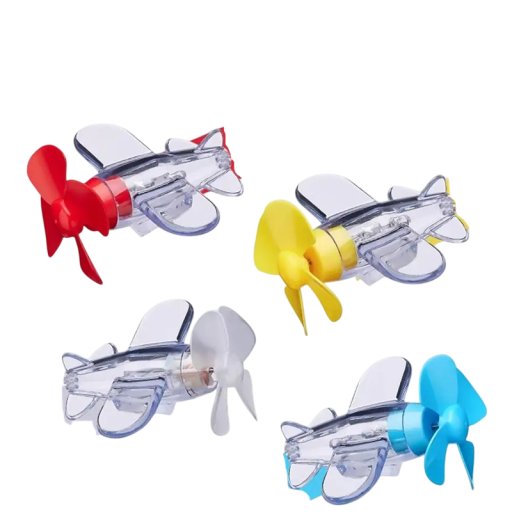 Aereo LED trasparente con turbina eolica e elica rotante Decorazione luminosa per motocicletta auto o casco