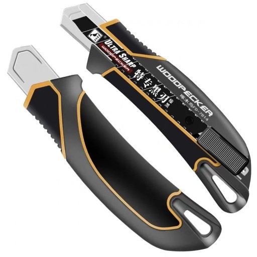 Afbryderkniv 15,8 cm Skarp universalkniv til at skære papir, pap, folie, hobbykniv til kontor, værksted, hushold, skole, håndværk