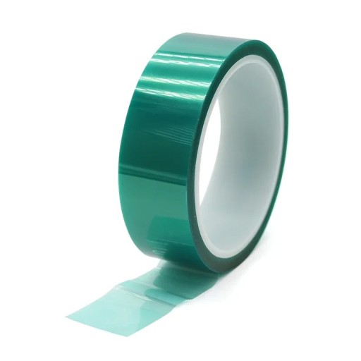 Afdækningstape PET-folie grøn 33 mx 15 mm Varmebestandig selvklæbende tape til maling Isolerende afdækning Overfladebeskyttelse ved maling