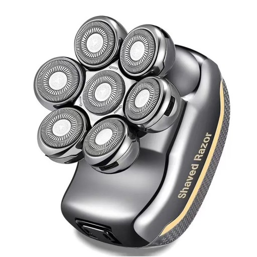 Afeitadora eléctrica para hombres, afeitadora inalámbrica con cabezales, recortadora de barba resistente al agua con pantalla LED