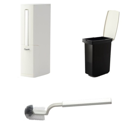 Affaldsbeholder med toiletbørste