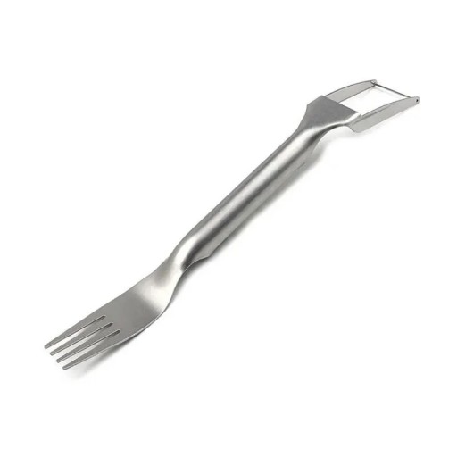 Affettatore di anguria 2 in 1 con forchetta in acciaio inossidabile Argento utensile multifunzionale per affettare e servire anguria