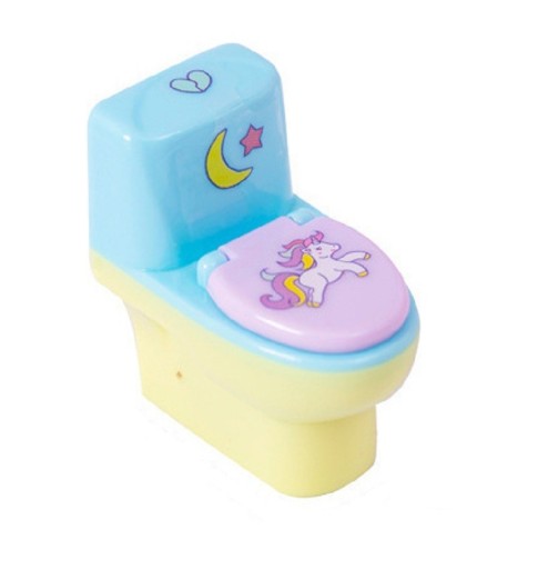 Affilacoltelli manuale a forma di toilette Affilacoltelli per bambini con motivo unicorno Affilacoltelli con gomma a forma di unicorno Affilacoltelli con gomma per bambini