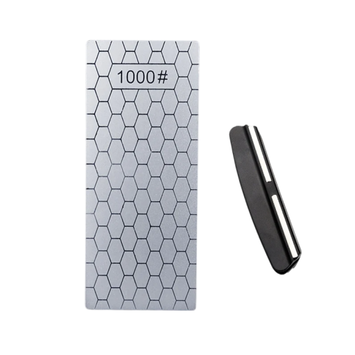 Afiador de facas de diamante 1000 grit com suporte Ultrafino pedra de afiar com deslizante de guia Afiamento de facas, tesouras e ferramentas
