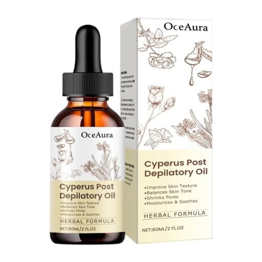 Aftershave olie mod hårvækst 60 ml med urteformulering Nedsættelse af hårvækst Beroligelse af huden Pipette Til kroppen og hjemmepleje