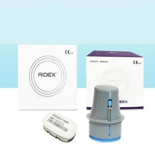 Aidex Glucose Sensor and Transmitter CGM Bluetooth Monitoring 2.0–25.0 mmol/l Sensor Lifespan 14 Days Transmitter Lifespan 4 Years ABS Medical Device