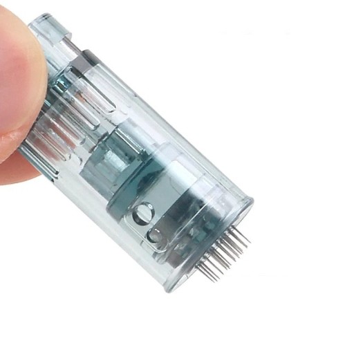 Aiguilles de dermapene 10 pcs Têtes remplaçables à 24 aiguilles pour stylo de micro-aiguille Recharge pour outil de mésothérapie Compatible avec Dr