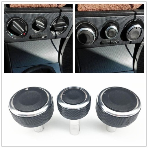 Air Conditioning Control Knobs for Škoda 3 pcs