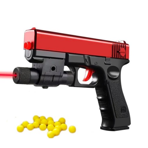 Airsoft-pistol til børn med lasersigte og bløde kugler - Sikkert børnevåben til præcisionstræning og sjov