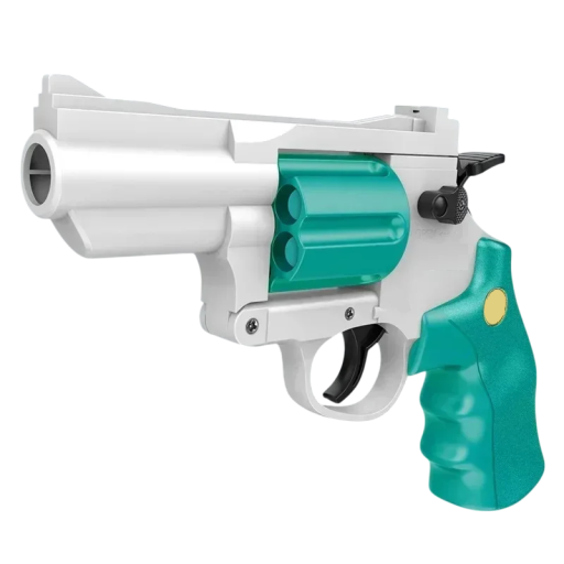 Airsoft-Waffe Kinderpistole Revolver mit 12 Kugeln Sicheres Plastikspielzeug Für Kinder und Erwachsene Lustiges Zielschießen