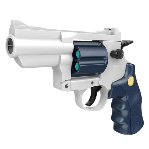 Airsoftová zbraň Detská pištoľ revolver s 12 nábojmi Bezpečná plastová hračka Pre deti i dospelých Zábavné strieľanie na cieľ