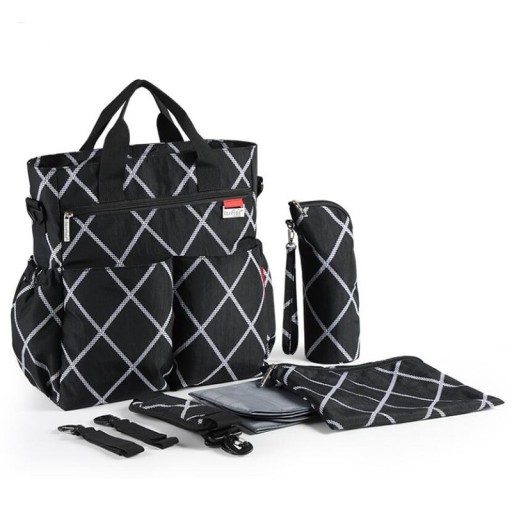 Äitiyslaukkujen ja -tarvikkeiden setti 6 kpl.