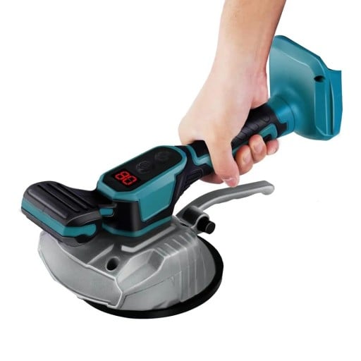 Akku-Vibrationsfliesenleger 8 Geschwindigkeiten 20.000 U/min Saugnapf 13 cm grün-schwarz für Fliesen und Böden