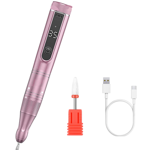 Akkumulátoros elektromos körömcsiszoló 35000 ford./perc LCD kijelzővel és USB-C töltéssel manikűrához és pedikűrához akril és gél körmök számára