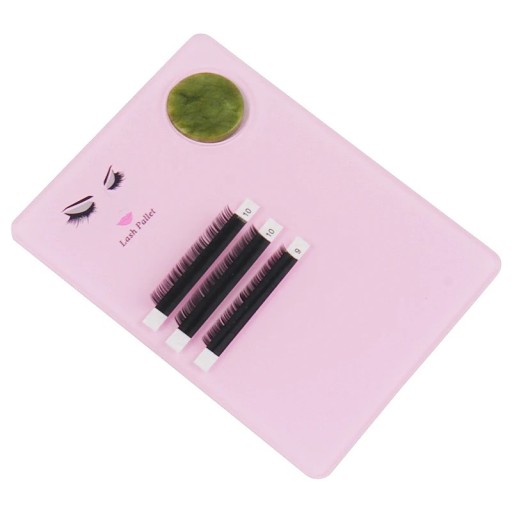 Akrylová nefritová paletová deska na řasy 12 x 9 x 0,6 cm Prodlužovací držák na řasy Kosmetická podložka na lepidlo Make-up nástroj