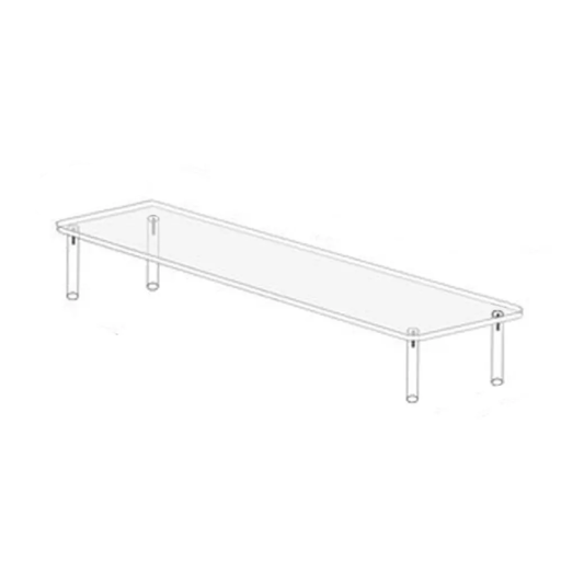 Akrylový stojan na displej 30 x 8 cm Průhledný 1stupňový prezentační podstavec na vitríny Šperky Figurky Modely Kosmetiku