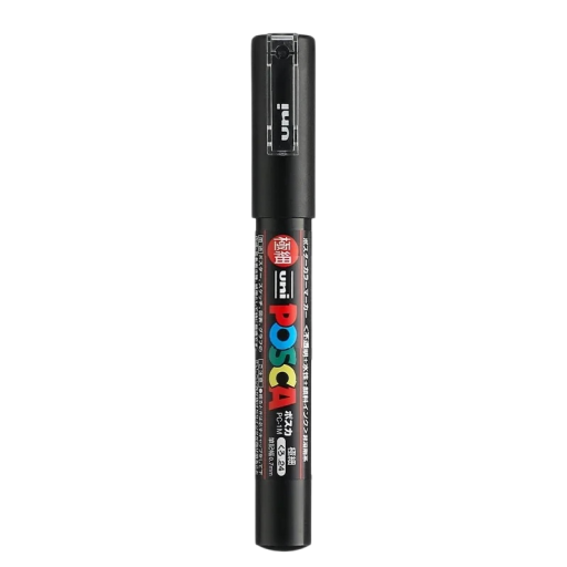 Akrylpenna 0,7 mm Roterande vit eller svart posterpenna PC-1M för graffiti Reklam- och konstmaterial för teckning och skrivning