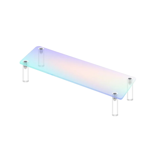 Akryyliteline 1 taso 20 × 8 × 5 cm vaaleanpunainen järjestelijä figuureille hajuvesille koruille hylly keräilyesineiden esittelyyn