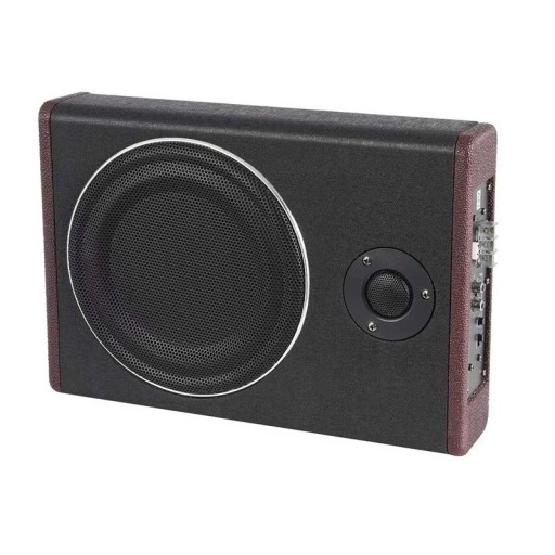 Aktiver Subwoofer für das Auto 36,5 x 26 x 6,8 cm 8" ultra dünner Subwoofer unter dem Sitz 12 V 600 W Bassverstärker