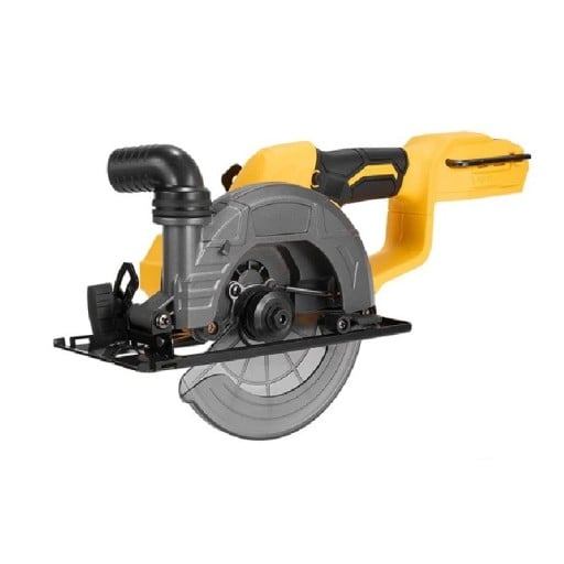 Aku kotoučová pila bezkartáčová 6 palců 150 mm hloubka řezu 55 mm nastavení úhlu 0~45° 3 rychlosti 7200 ot/min žlutá na dřevo i PVC