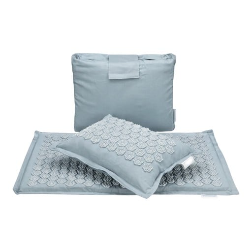 Akupresszúrás podlóca 74 x 44 cm párnával 40 x 26 cm masszázs szett virágformájú tüskékkel a hát, nyak és láb relaxálásához edzés után