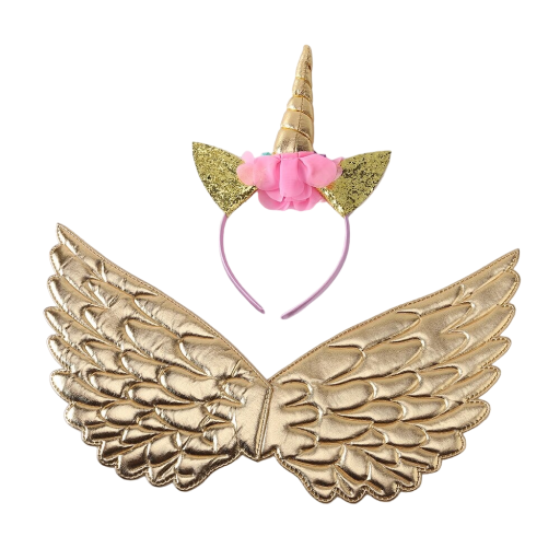 Alas de unicornio para niños con diadema