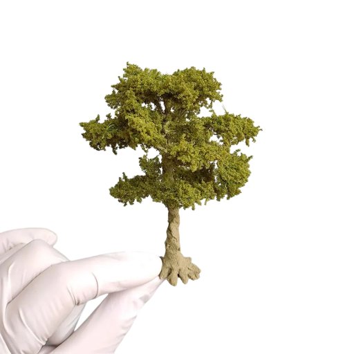 Albero miniatura 10 cm Albero decorativo realistico per diorami paesaggi in miniatura tronco in filo foglie dettagliate