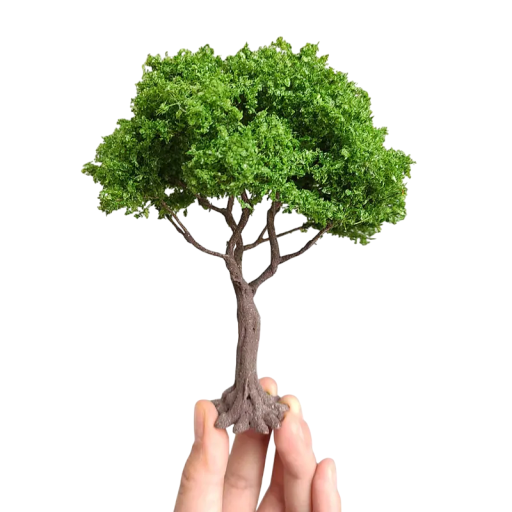 Albero miniatura 15 cm Albero decorativo realistico con chioma folta tronco in filo mini albero per diorama paesaggio in miniatura