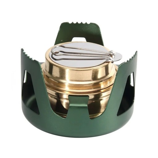 Alcohol Burner with Flame Regulation Metal Burner with Folding Handle Variable Temperature Control Green Alcohol Stove for Laboratory and Outdoor Use