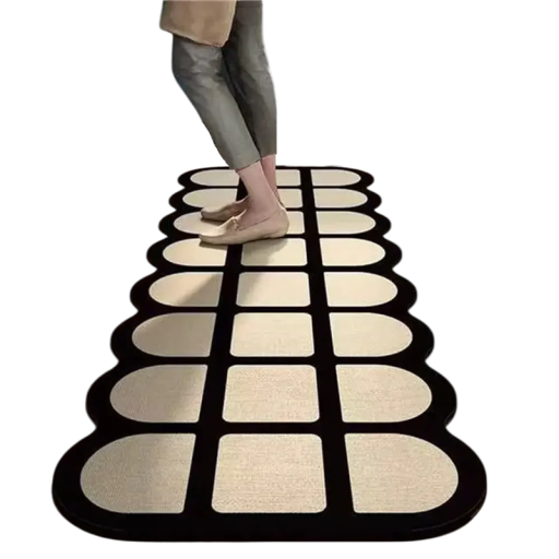 Alfombra antideslizante 40x60 cm Diseño retro Felpudo de cocina Alfombra de baño absorbente Corredor para pasillo Salón Dormitorio