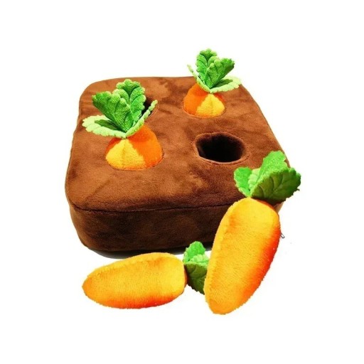 Alfombra olfativa para perros 4 zanahorias extraíbles Juguete interactivo para trabajo olfativo y estimulación mental