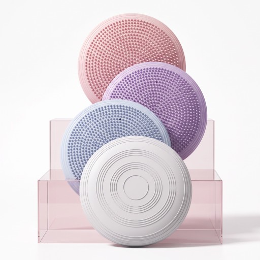 Alfombrilla de equilibrio para yoga 34 x 4,5 cm con protuberancias de masaje y surcos circulares para entrenamiento de equilibrio, pilates