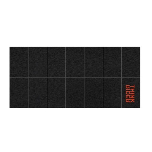 Alfombrilla para máquinas de ejercicio plegable amortiguadora 160 × 75 × 0,6 cm PVC negra antideslizante impermeable para fitness en casa