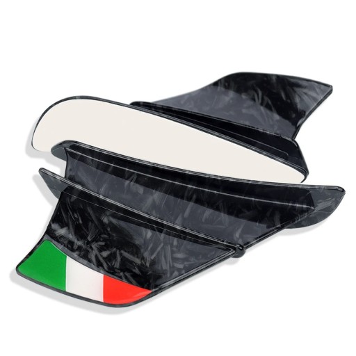Ali di aerodinamica universali per carenatura motociclistica 17,7 x 9,5 cm spoiler laterali aspetto carbonio forgiato montaggio adesivo plastica rigida