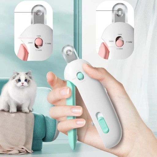 Alicate profissional para unhas com abertura ajustável e lima integrada para gatos, cachorrinhos e cães pequenos
