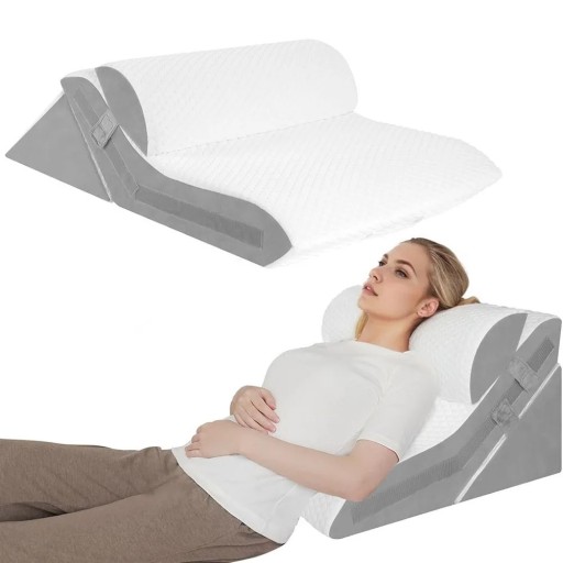 Állítható klinikus párna 56 x 50 x 25 cm Összecsukható ergonomikus párna 10 az 1-ben Három részre szétszedhető Ortopéd hát-, láb-, fej- és nyaktámasz