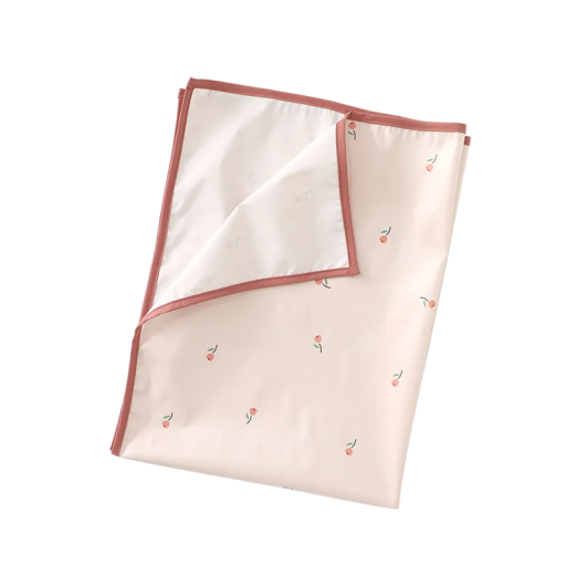 Almofada de Incontinência Infantil Rosa com Motivo Floral Reutilizável Lavável Proteção de Colchão para Crianças