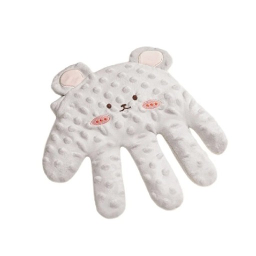 Almofada infantil reconfortante 26 x 24 cm Dispositivo de pressão em forma de rato cinzento Controlo remoto Acessório para dormir para bebés Algodão Poliéster