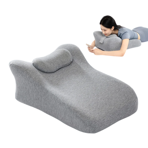 Almofada ortopédica multifuncional em espuma de memória 60x42x23 cm Apoio para a coluna cervical Curvatura saudável Design ergonómico Sono e relaxamento