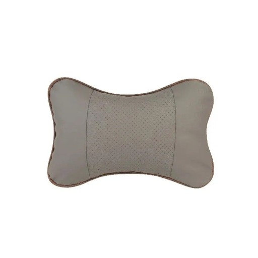 Almohada cervical para coche 25x17 cm Piel sintética Almohada reversible para apoyar la cabeza con relleno para aliviar el dolor durante el viaje Almohada universal para coche