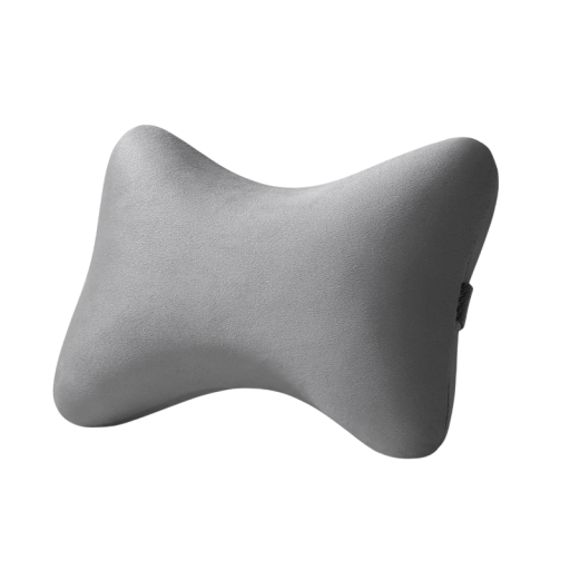 Almohada cervical para coche de 29 x 21 cm, espuma viscoelástica de rebote lento, reposacabezas ajustable, soporte de masaje con funda de vellón