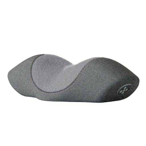 Almohada de masaje cervical 42 x 12 x 12 cm Modelo de 5 puntos con vibración, calefacción y batería Relajación mientras viaja Alivio del sueño y la tensión