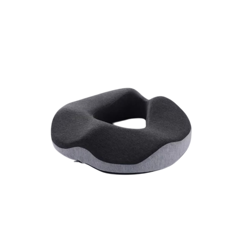 Almohada de viaje con forma de dona de espuma viscoelástica médica de 42 x 37,5 x 9,5 cm para aliviar el dolor de coxis, ciática y hemorroides.